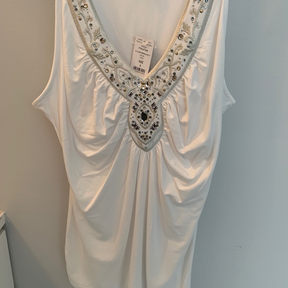 White House Black Market NWT embellished tank